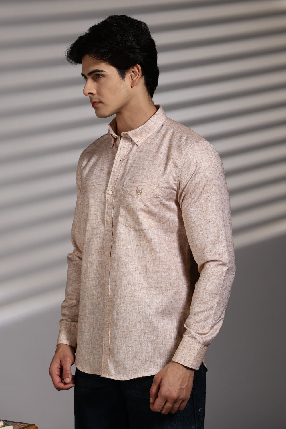 Men's Premium Cotton Linen Solid Casual Shirt