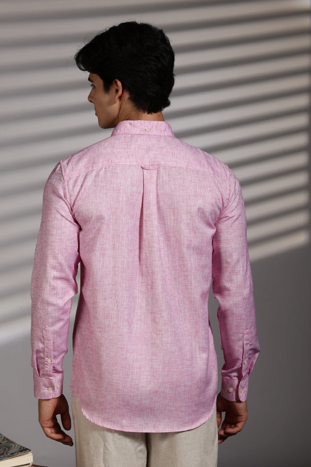 Men's Premium Cotton Linen Solid Casual Shirt
