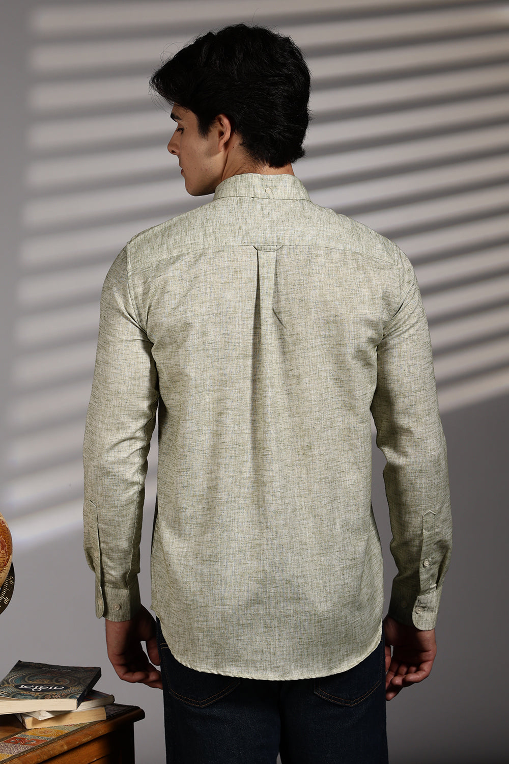 Men's Premium Cotton Linen Solid Casual Shirt