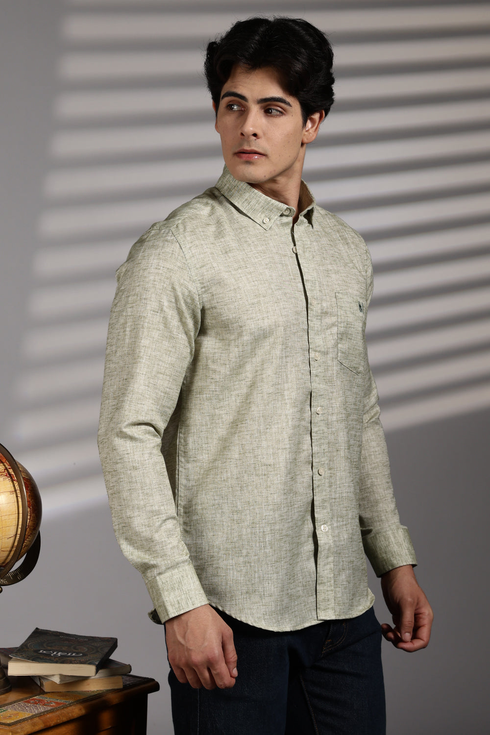 Men's Premium Cotton Linen Solid Casual Shirt
