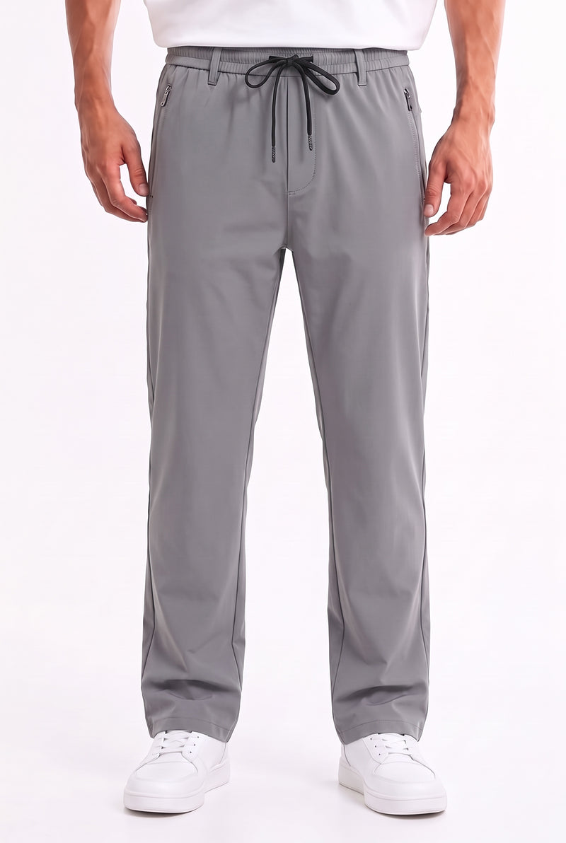 Men’s Premium Zipper-Pocket Elasticated Waist Trousers