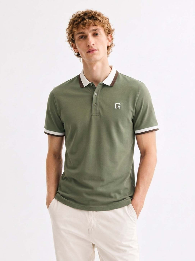 Men’s Premium Contrast Tipped Polo T-Shirt