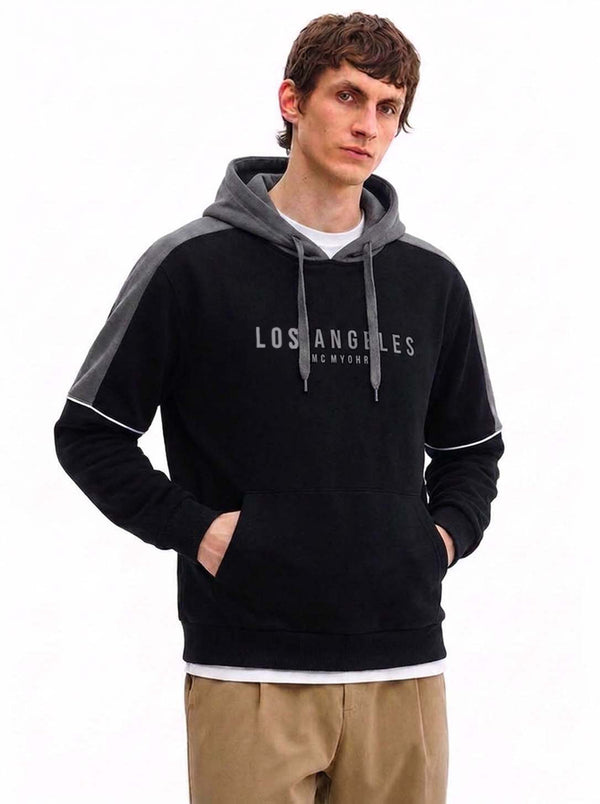 Men’s Premium Casual Color Block Pullover Hoodie