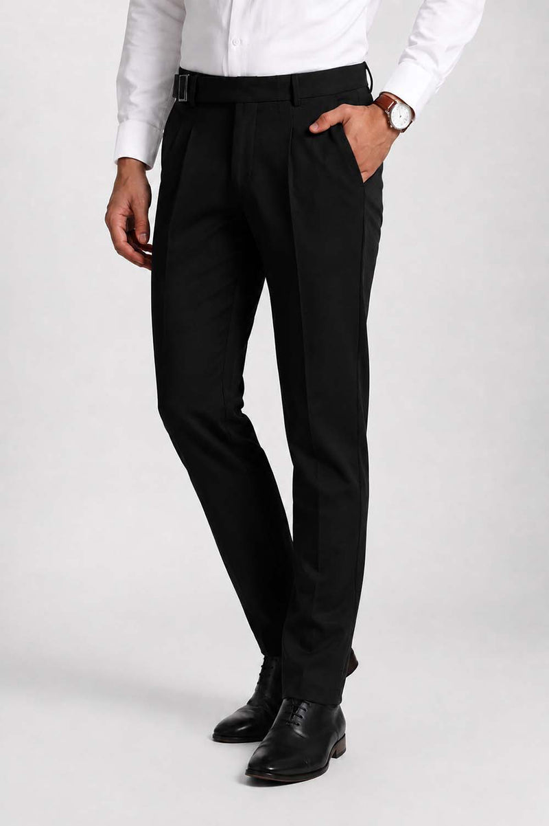 Men’s Premium Formal Elegant Pleated Regular Fit Trousers Pants
