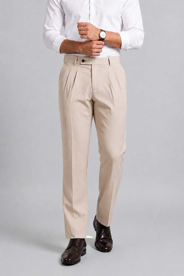 Men’s Premium Formal Elegant Pleated Office Wear Trousers Pants