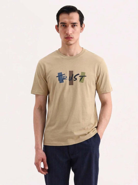 Men's Premium  Graphic Printed Round Neck T-Shirt