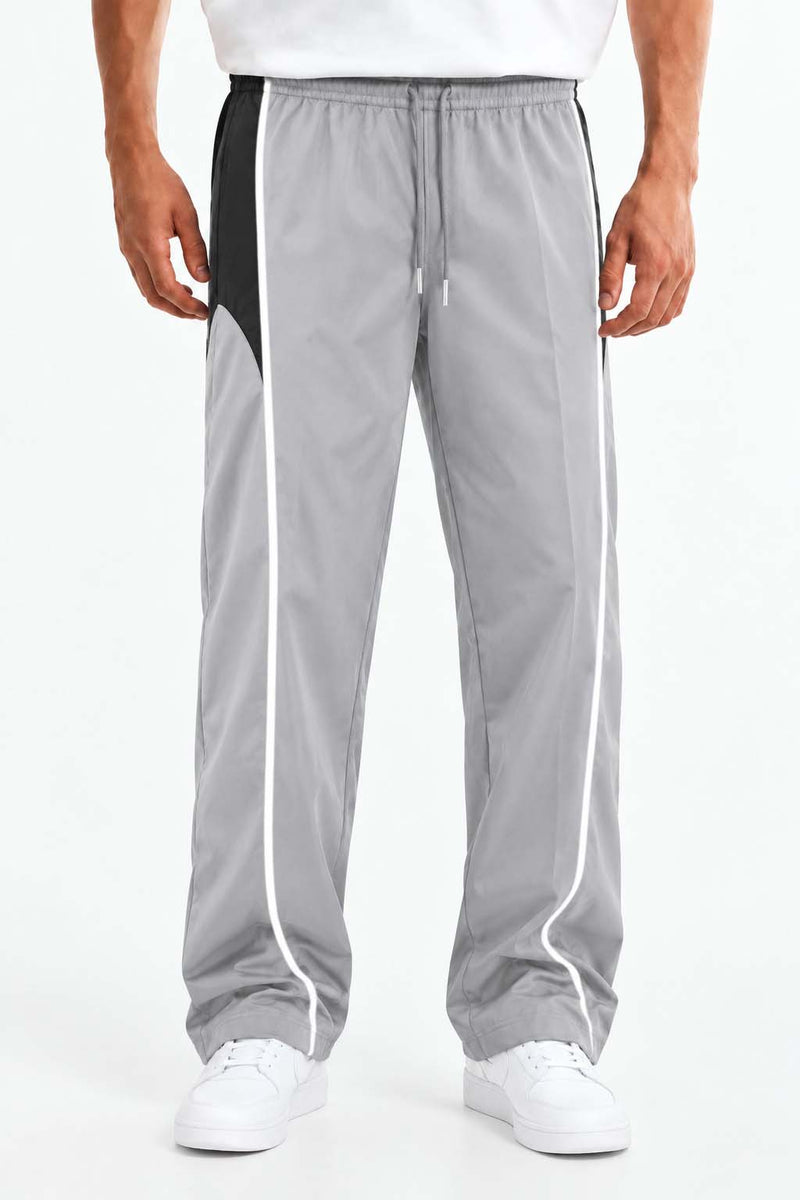 Men's Premium Piping Curved-Panel Track Pants