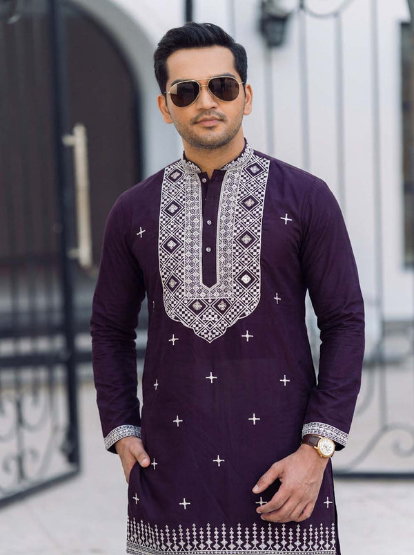 Men's Premium Embroidered Kurta – Stylish Ethnic Wear