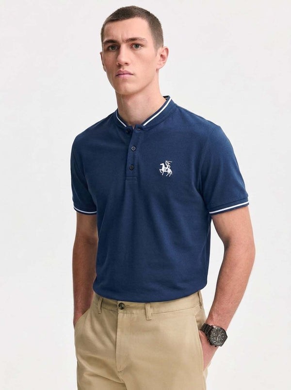 Men’s Premium Mandarin Collar Polo T-Shirt