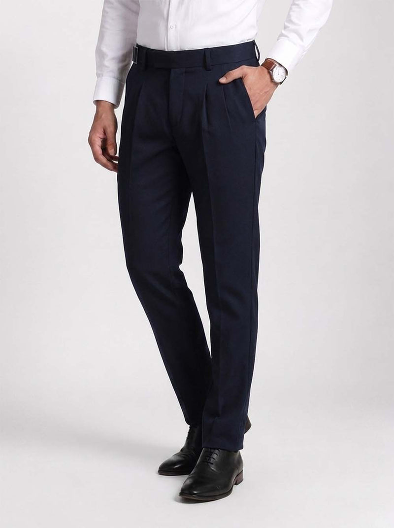 Men’s Premium Formal Elegant Pleated Regular Fit Trousers Pants