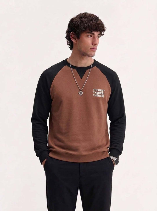 Men's Premium Color block Full Sleeve Round Neck T-shirt