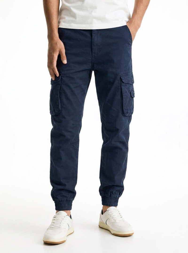 Men’s Modern Multi-Pocket Cargo Jogger Pants – Relaxed Fit