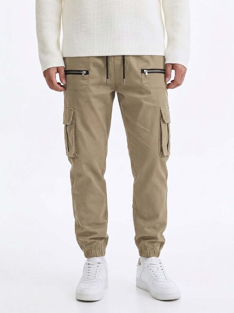 Men's Premium relaxed Fit Zippered Cargo Joggers