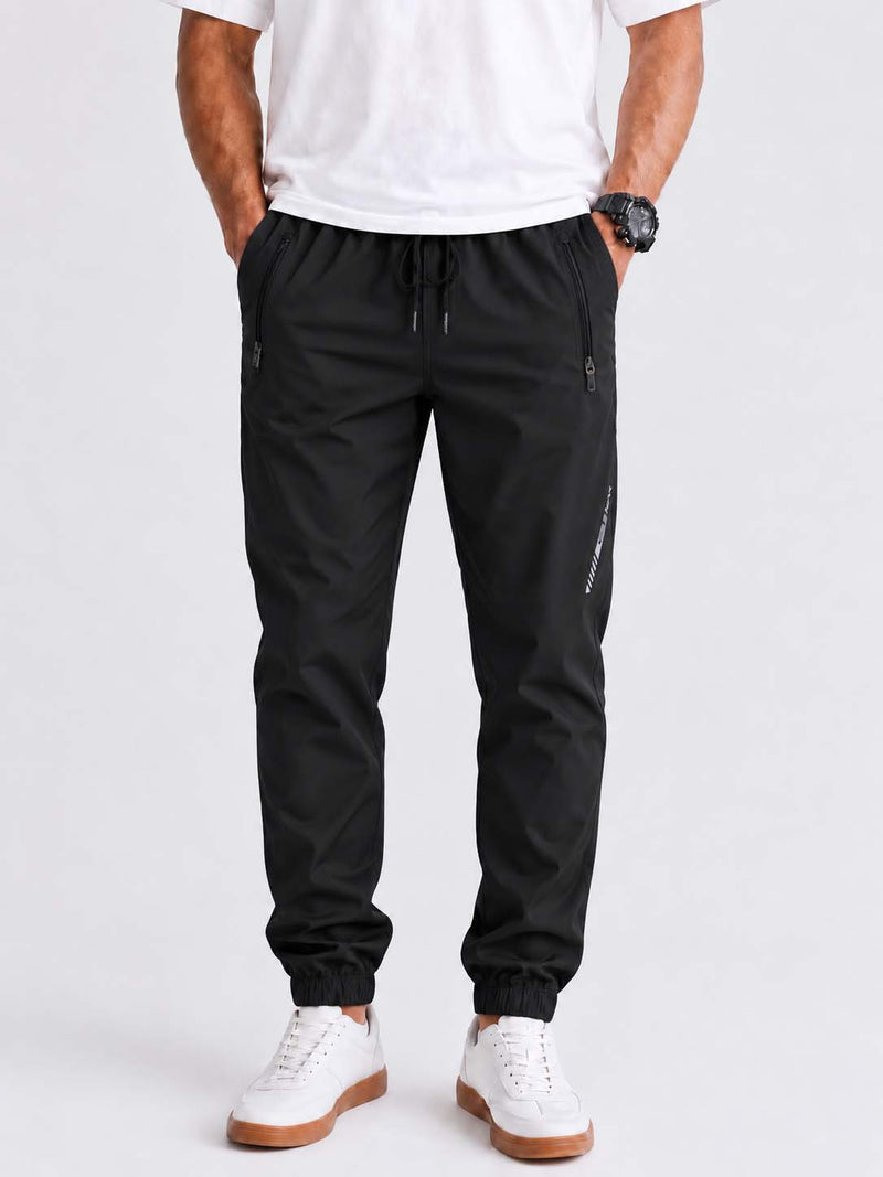 Men's Premium Utility Zipper-Pocket Cuffed Track Pant