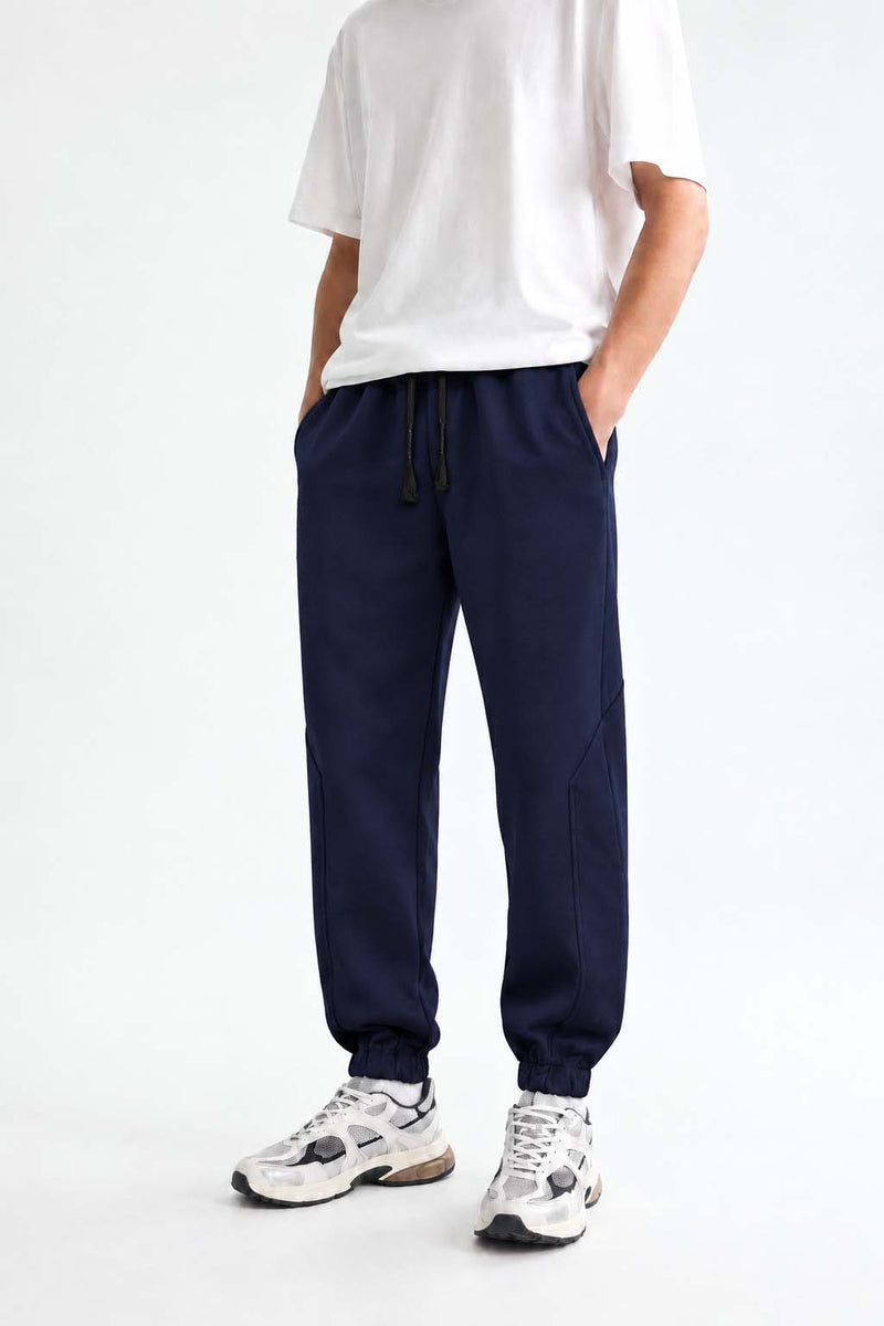 Men's Premium Regular Fit Paneled Fleece Joggers Track pant