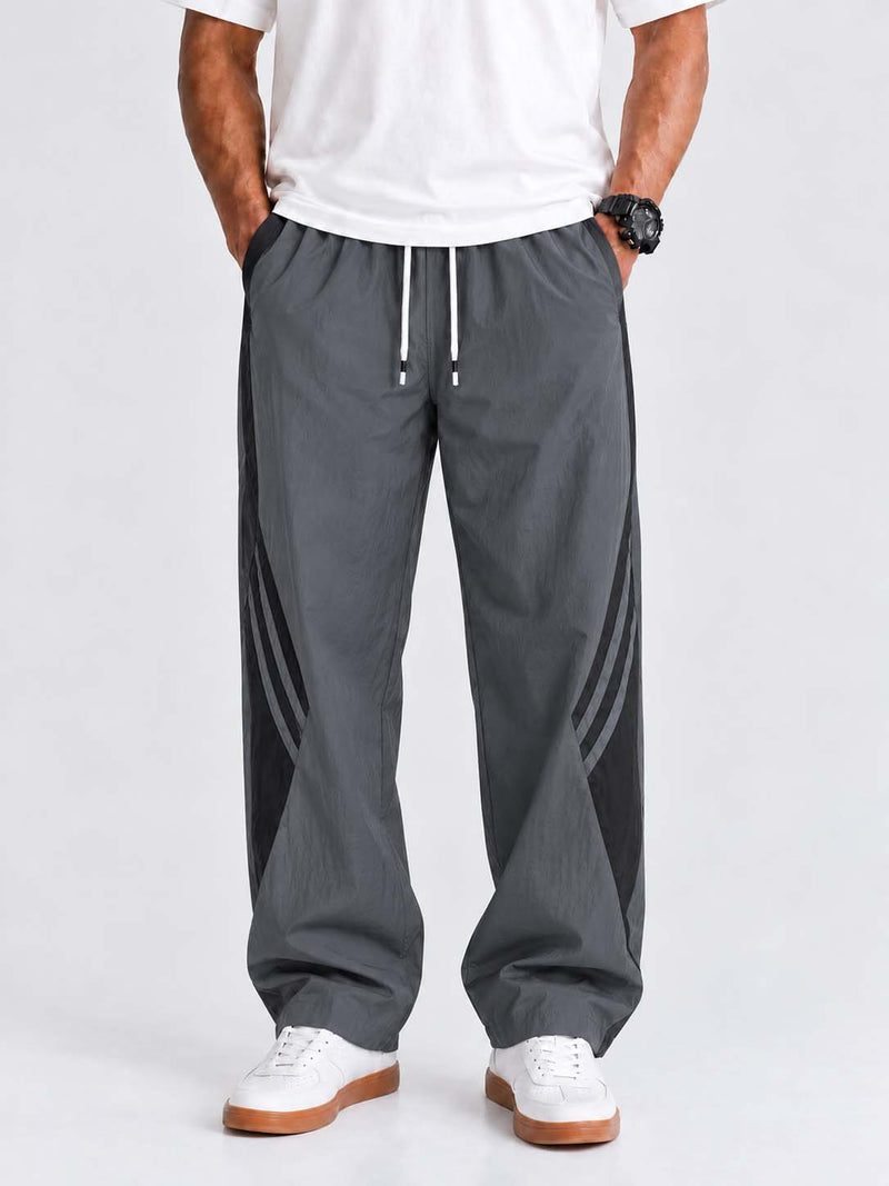 Men's Premium Piping Curved-Panel Track Pants
