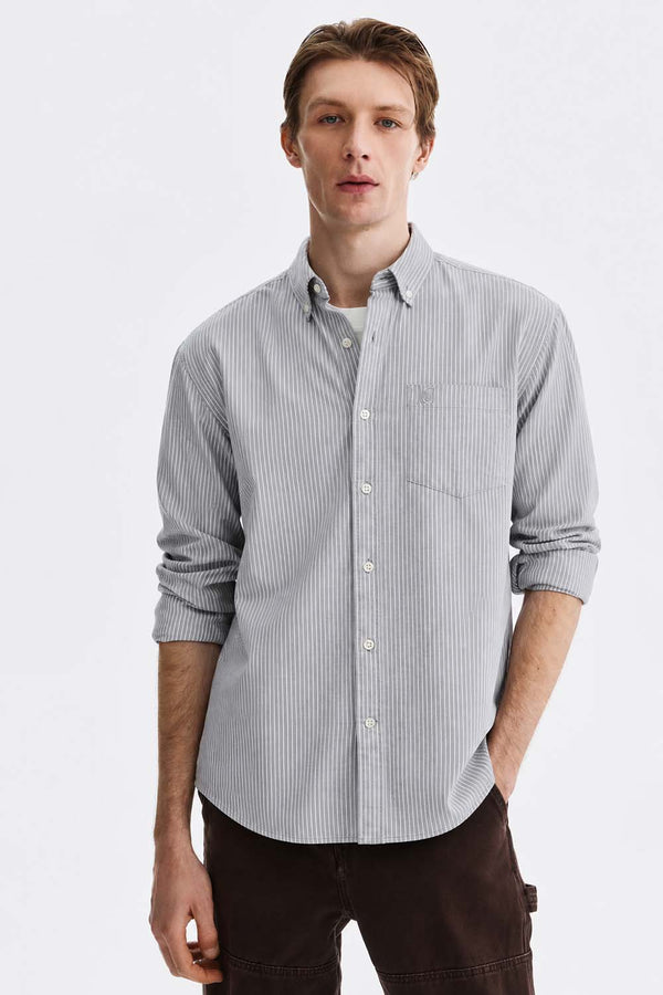 Men’s Premium Cotton Linen Striped Casual Shirt