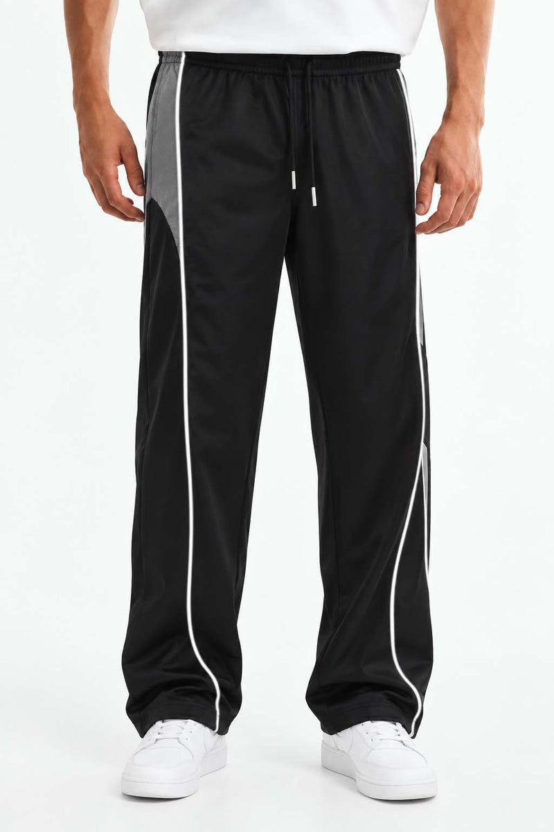 Men's Premium Piping Curved-Panel Track Pants