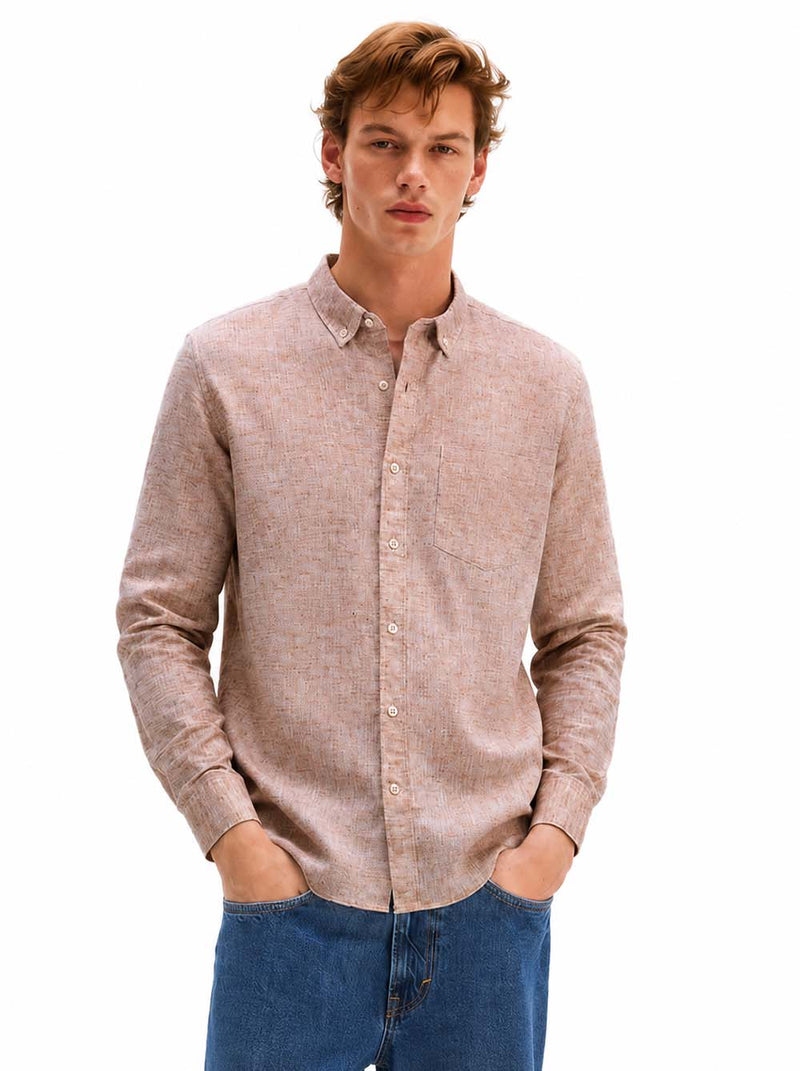 Men's Premium Cotton Linen Solid Casual Shirt