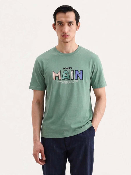 Men's Premium  Graphic Printed Round Neck T-Shirt