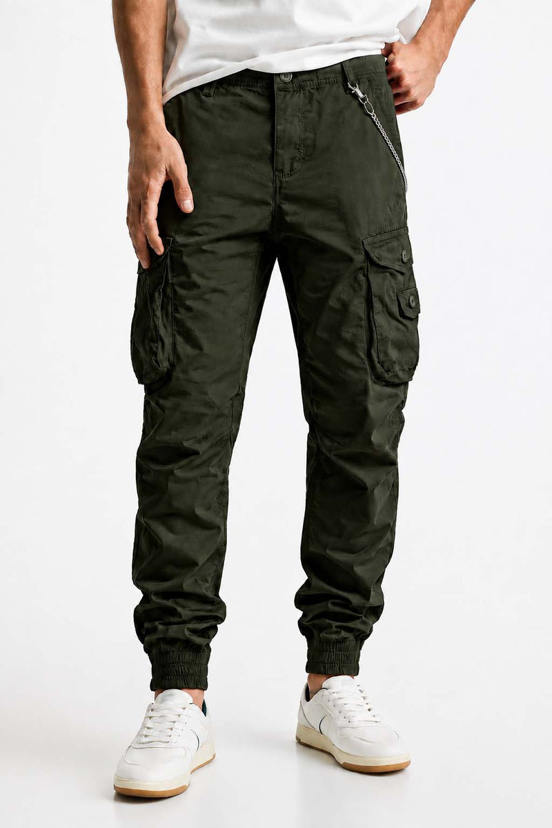 Men’s Modern Multi-Pocket Cargo Jogger Pants – Relaxed Fit