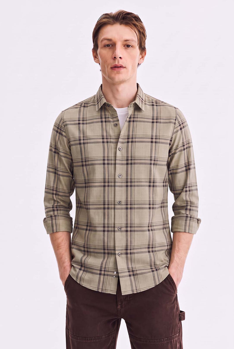 Men’s Premium Plaid Checked Casual Shirt