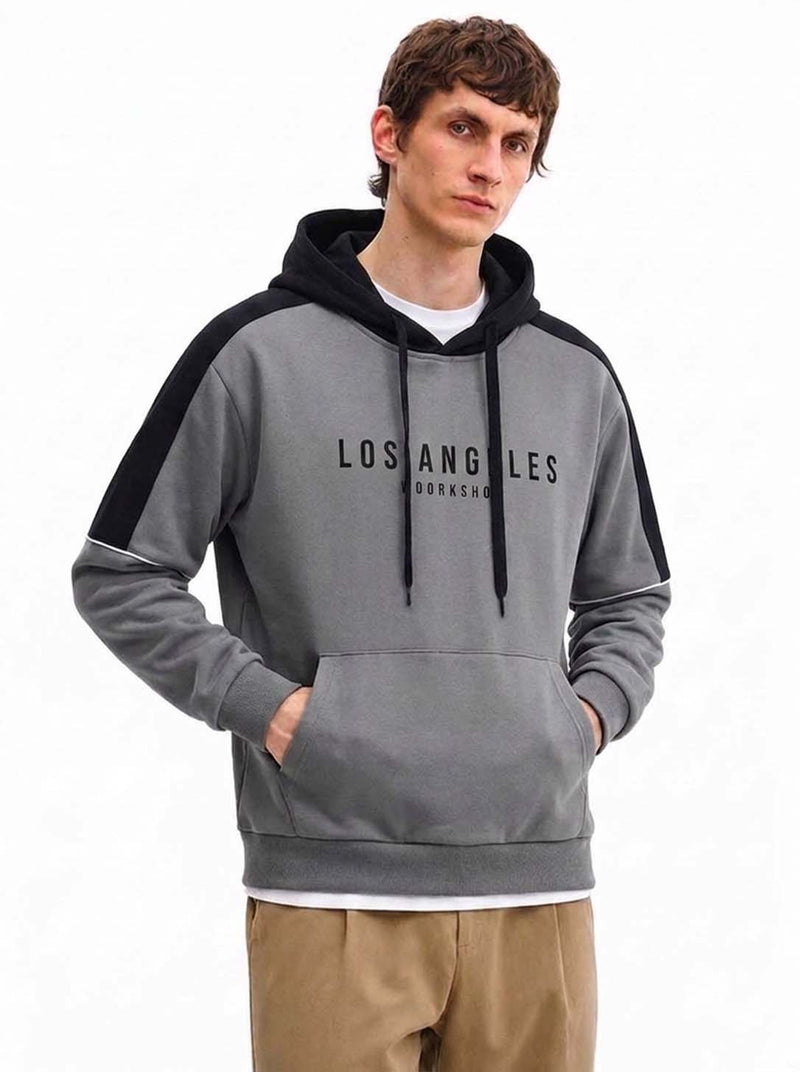Men’s Premium Casual Color Block Pullover Hoodie