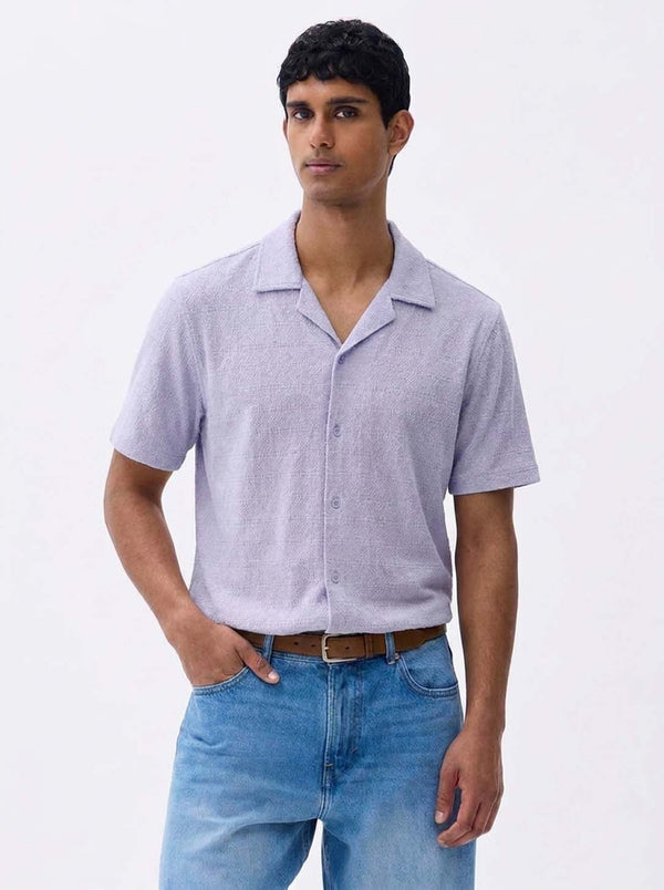 Men's Premium Textured Cuban Collar Shirt