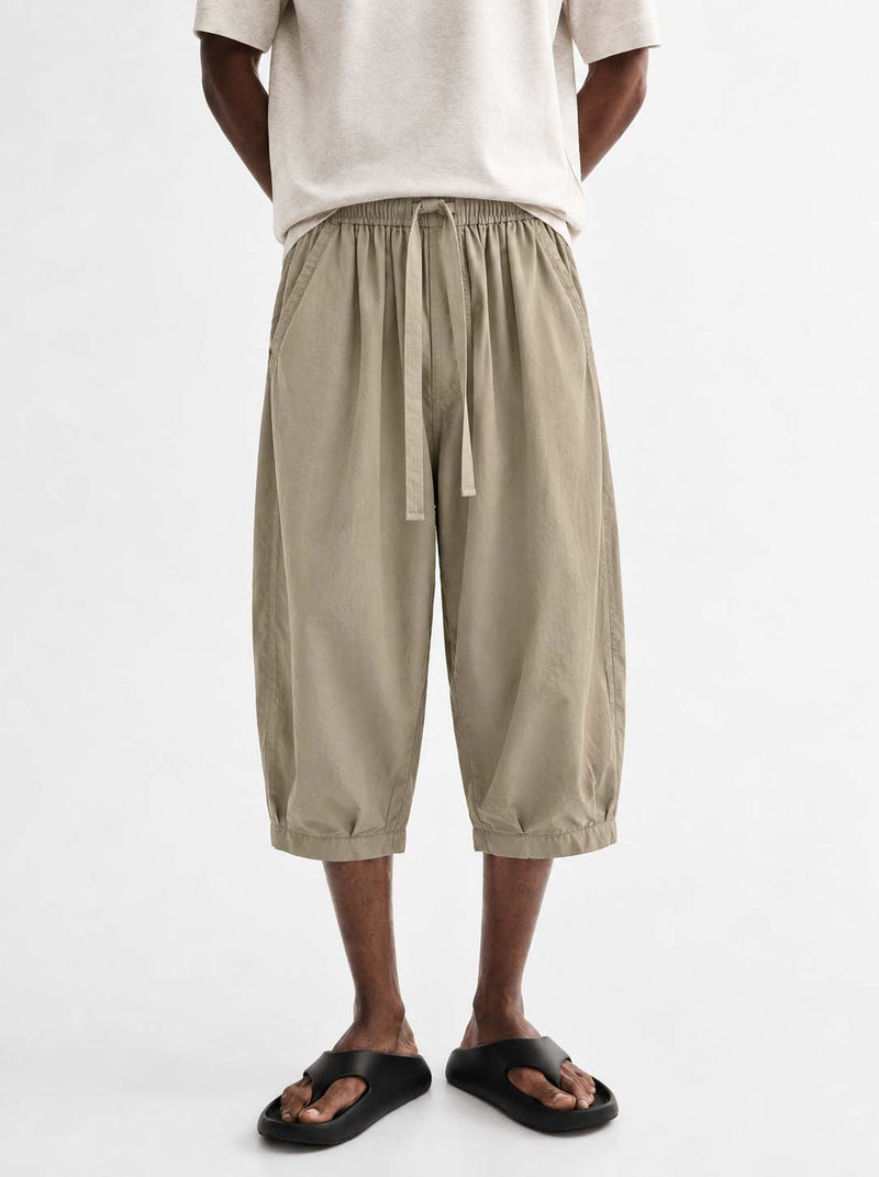 Men's Premium Elastic Waist Cropped Shorts
