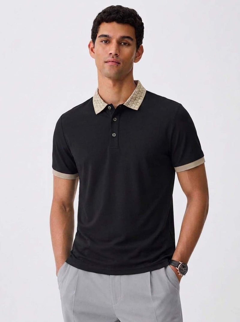 Men’s Premium Patterned Collar Polo T-Shirt