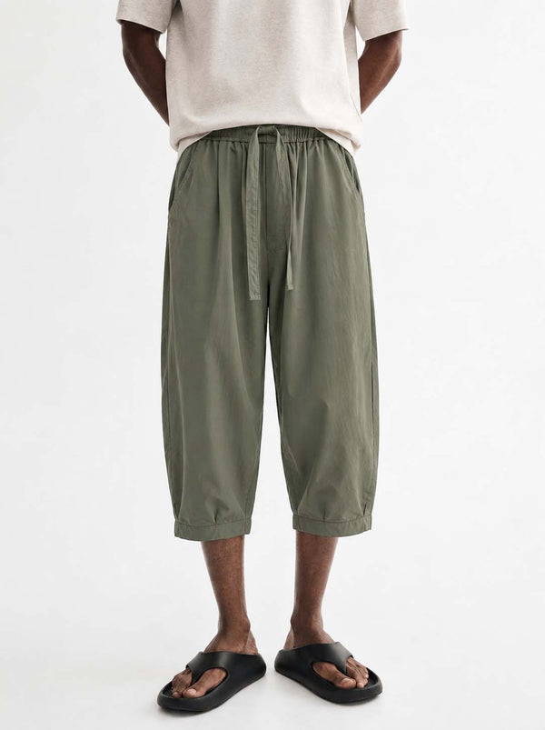 Men's Premium Elastic Waist Cropped Shorts