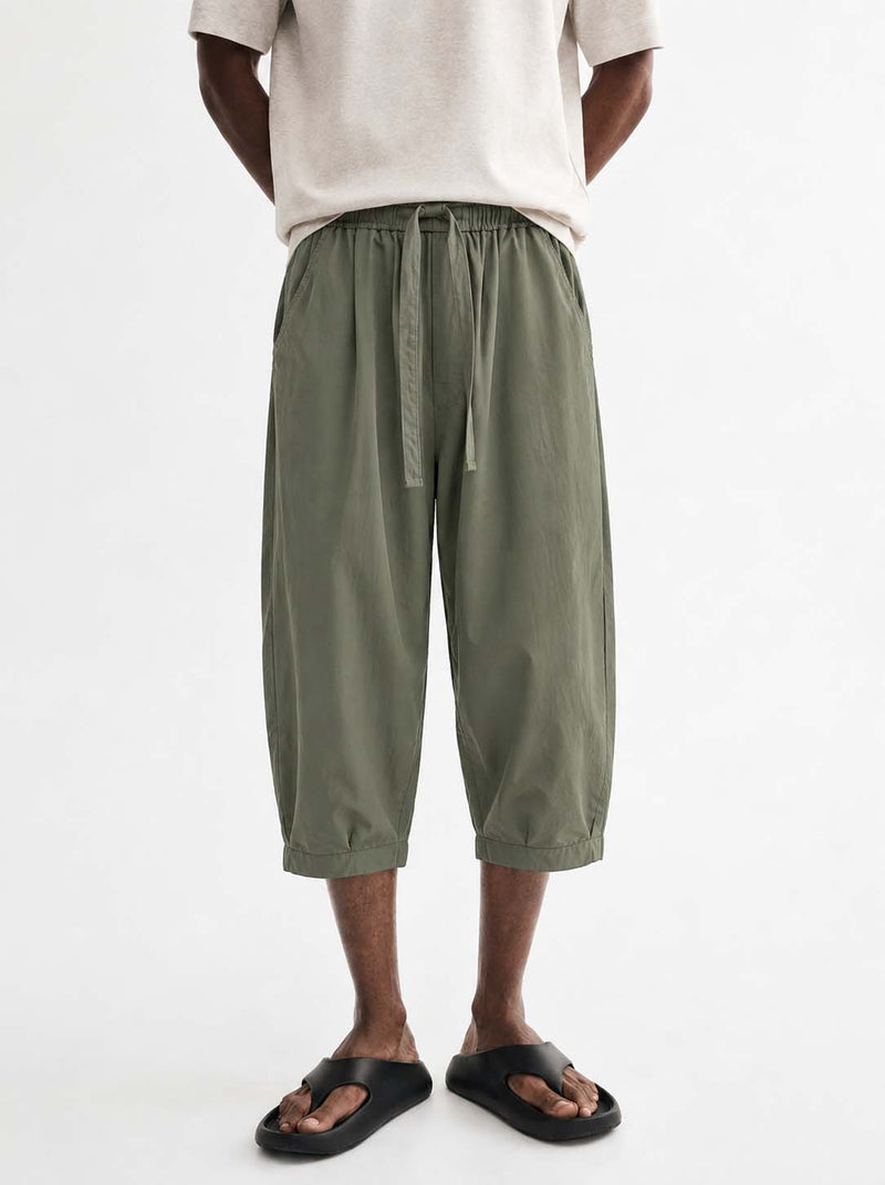 Men's Premium Elastic Waist Cropped Shorts