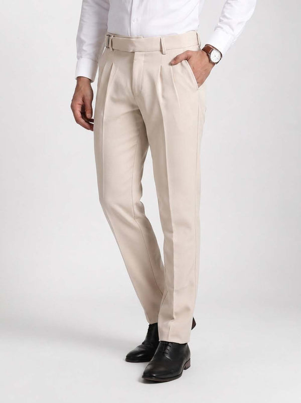 Men’s Premium Formal Elegant Pleated Regular Fit Trousers Pants