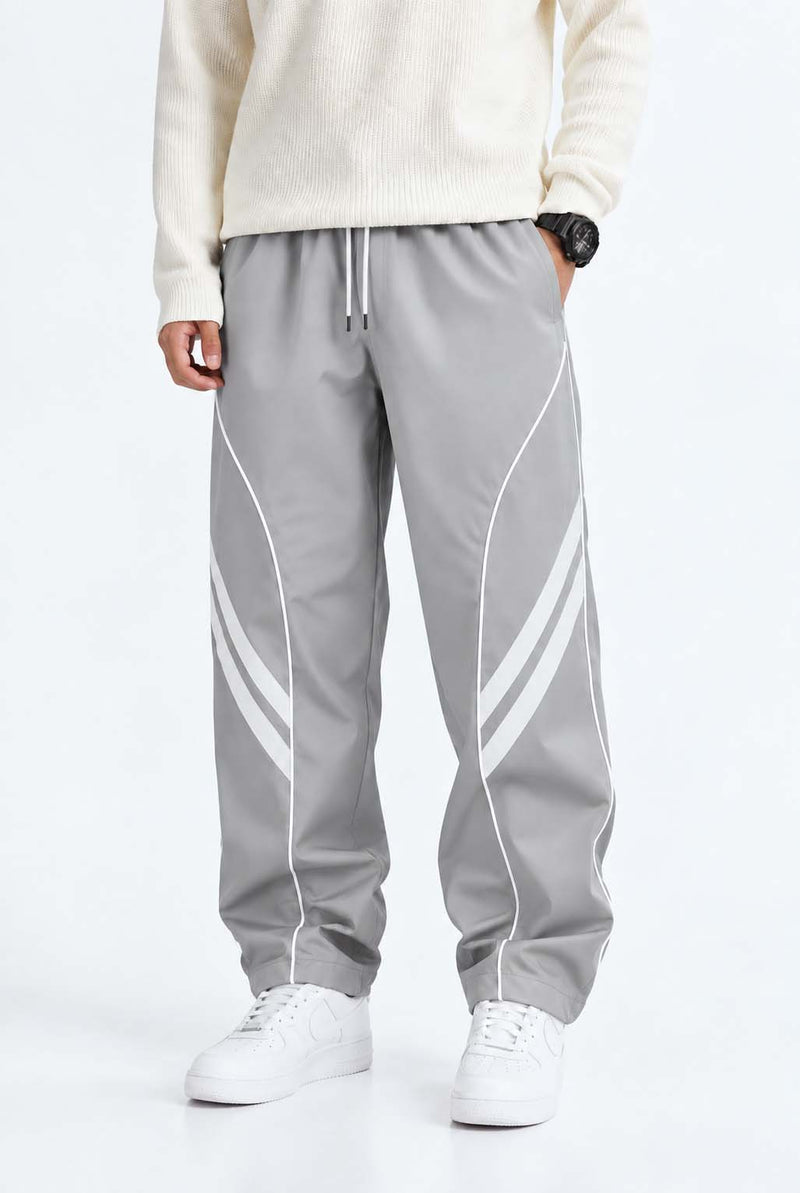 Men's Premium Piping Curved-Panel Track Pants