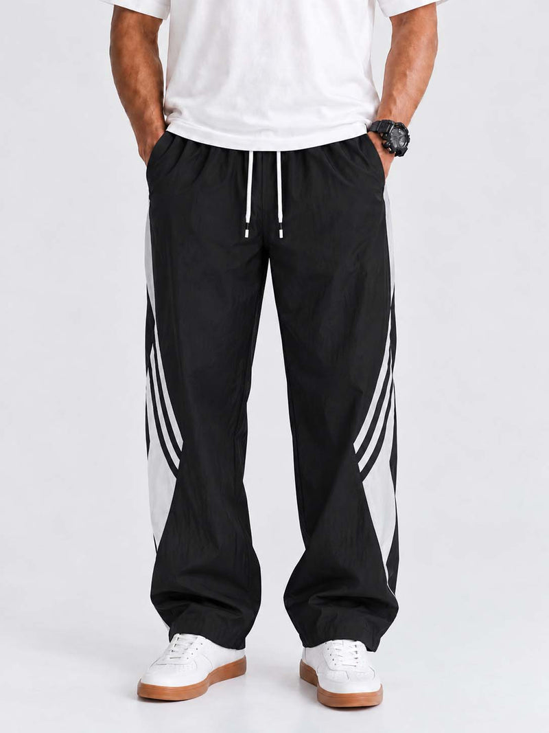 Men's Premium Piping Curved-Panel Track Pants