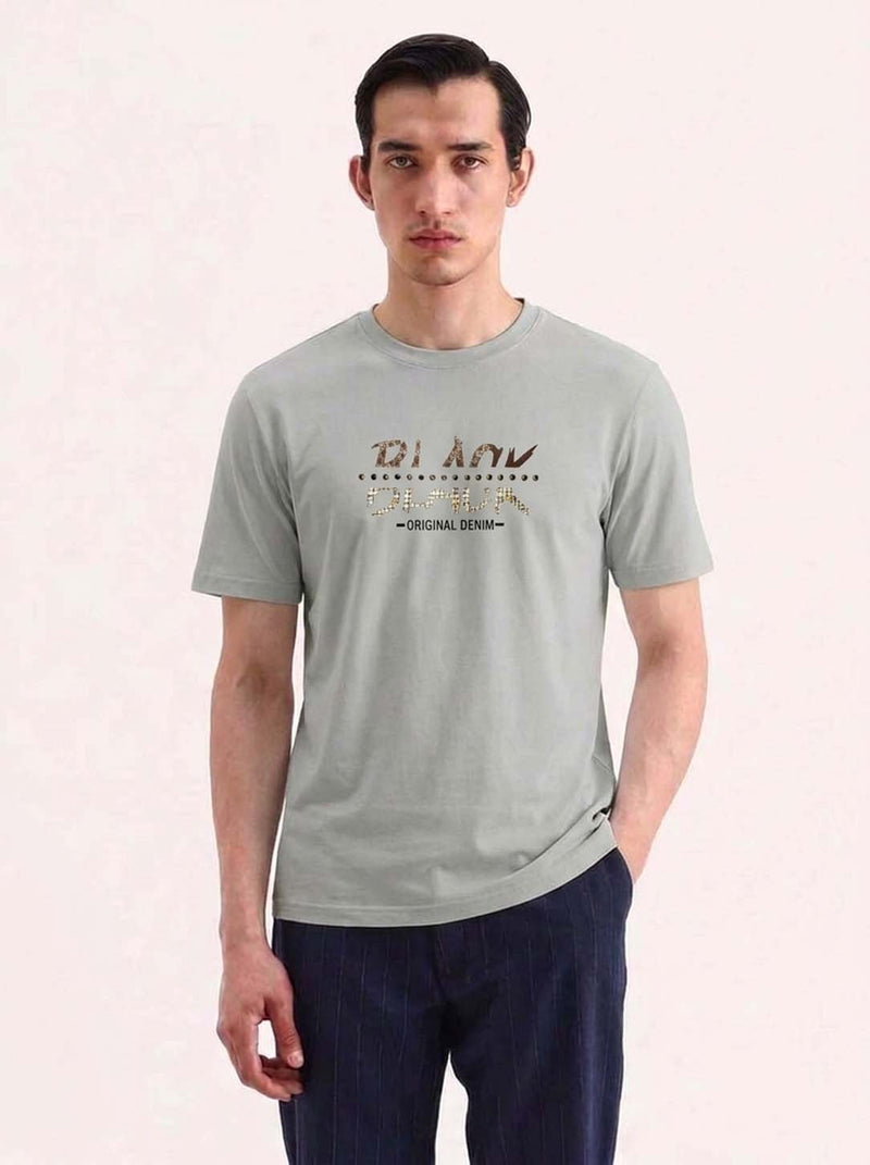 Men's Premium  Graphic Printed Round Neck T-Shirt