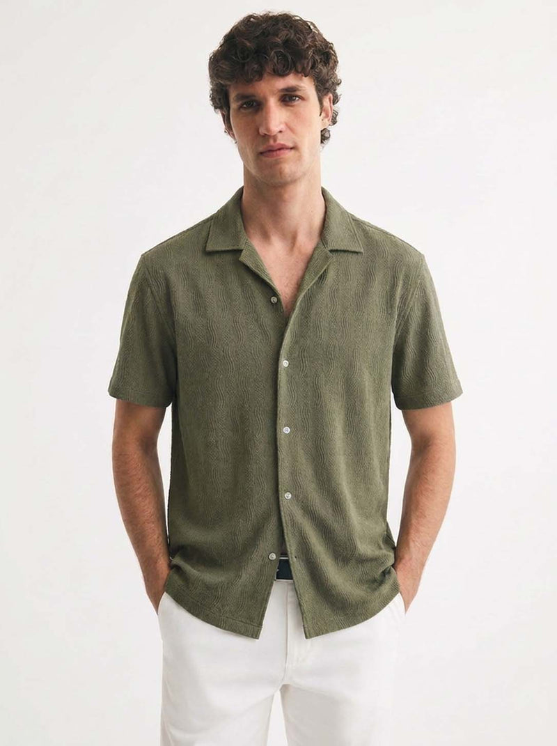 Men's Premium Textured Cuban Collar Shirt