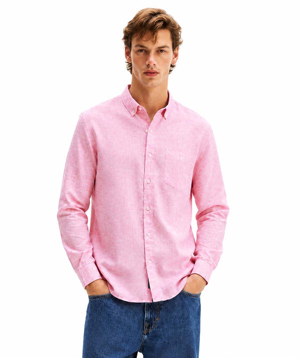 Men's Premium Cotton Linen Solid Casual Shirt