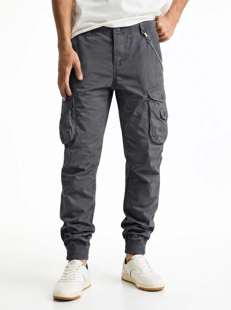 Men’s Modern Multi-Pocket Cargo Jogger Pants – Relaxed Fit