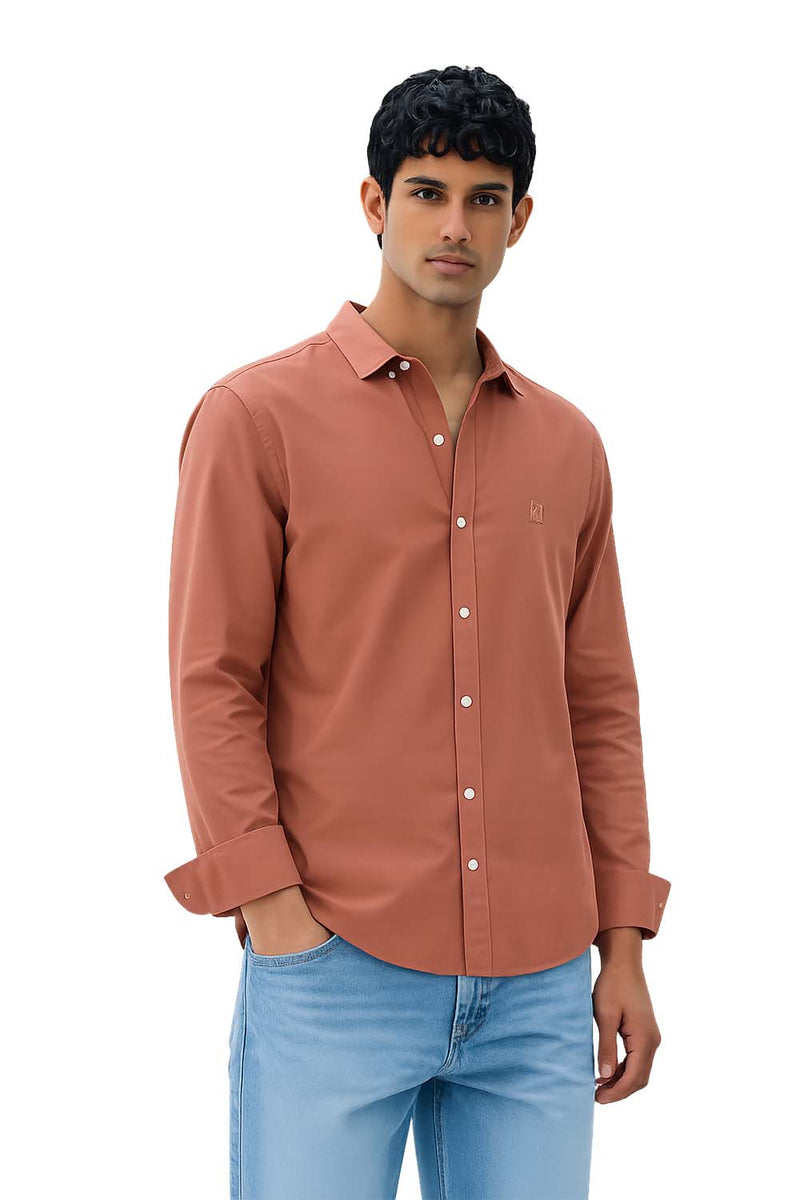 Men’s Premium Cotton Solid Casual Button-Down Shirt