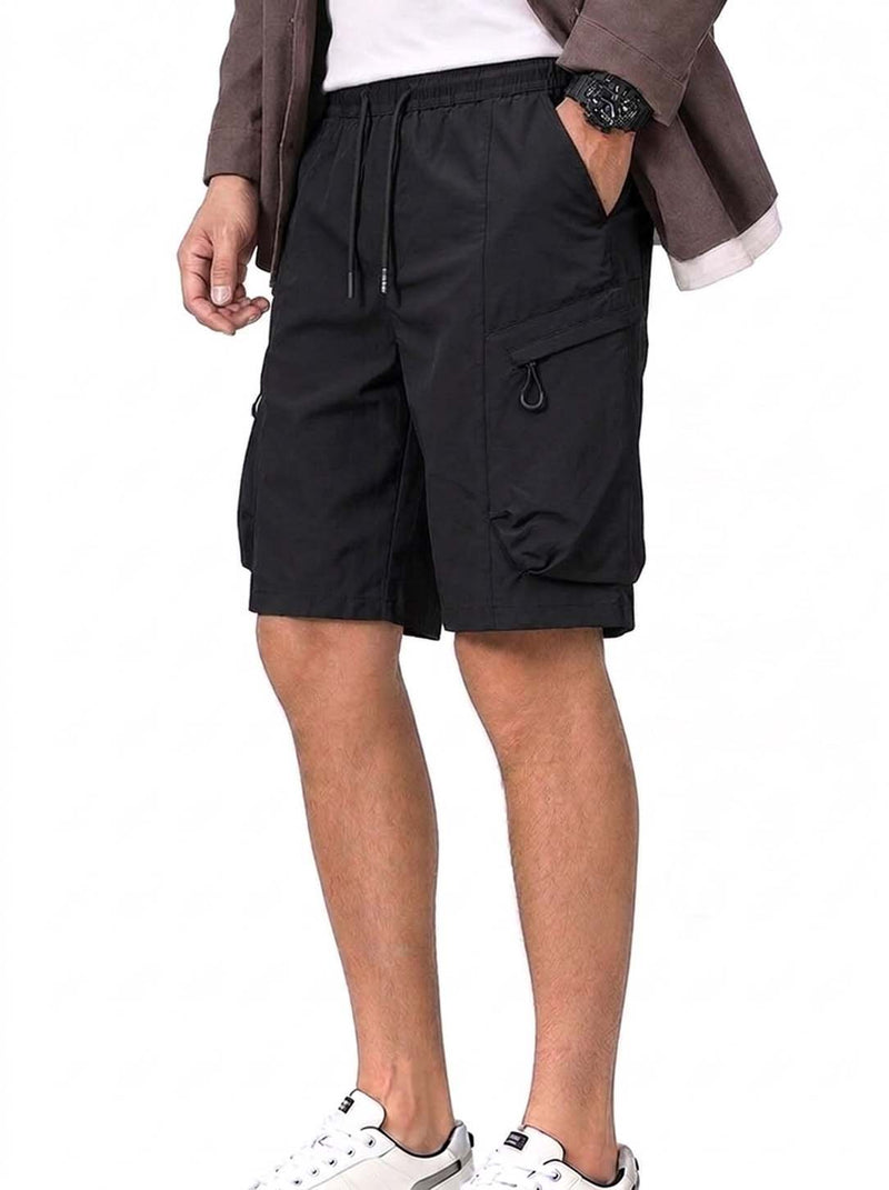 Men's Premium Relaxed Fix Elastic Waist Utility Shorts