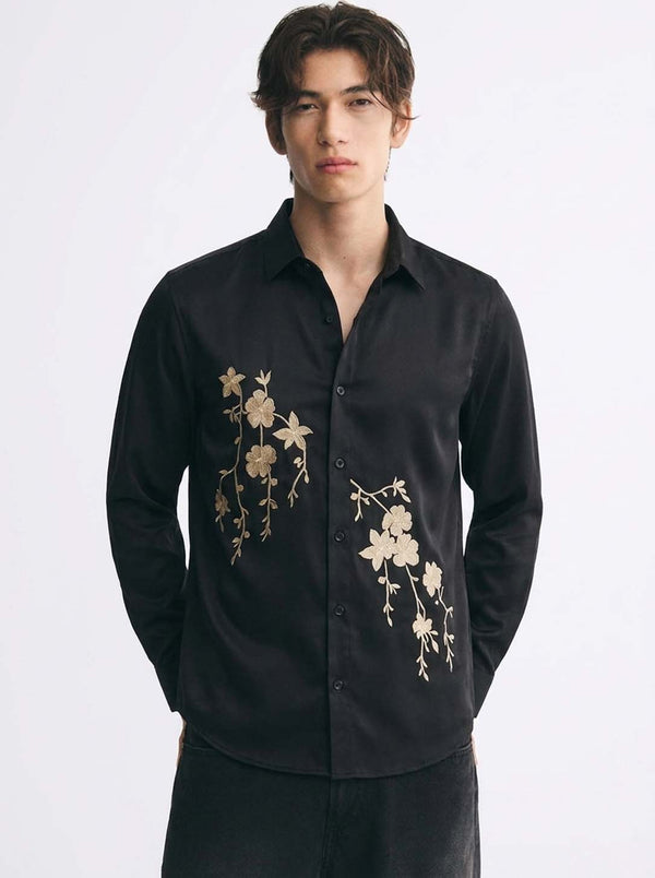 Men’s Premium Floral Embroidered Shirt