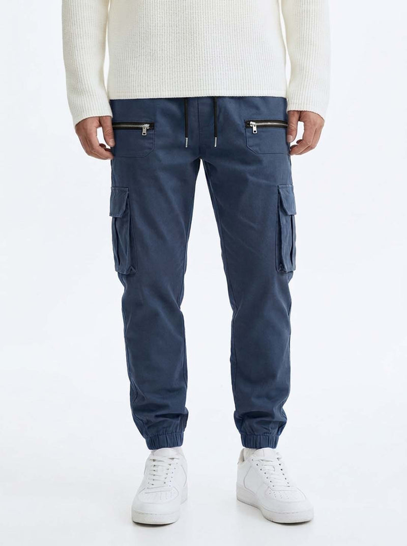 Men's Premium relaxed Fit Zippered Cargo Joggers