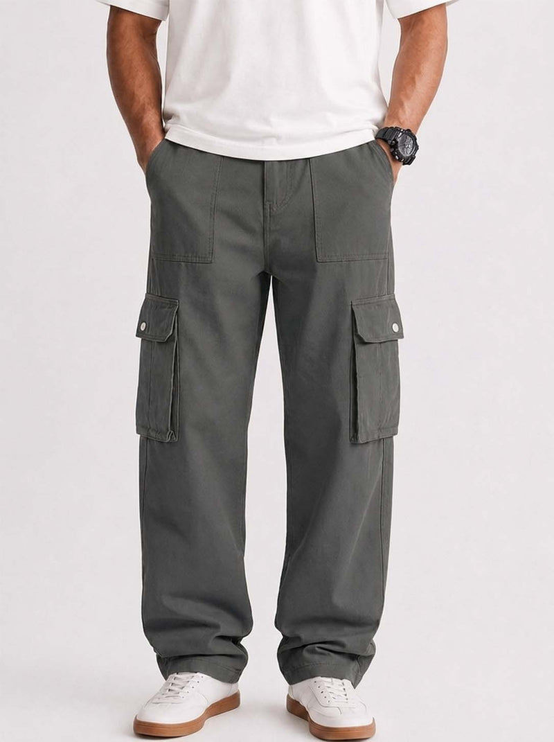 Men’s Premium Relaxed Fit Multi-Pocket Utility Cargo Pants