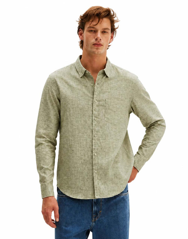 Men's Premium Cotton Linen Solid Casual Shirt