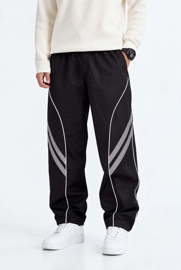 Men's Premium Piping Curved-Panel Track Pants