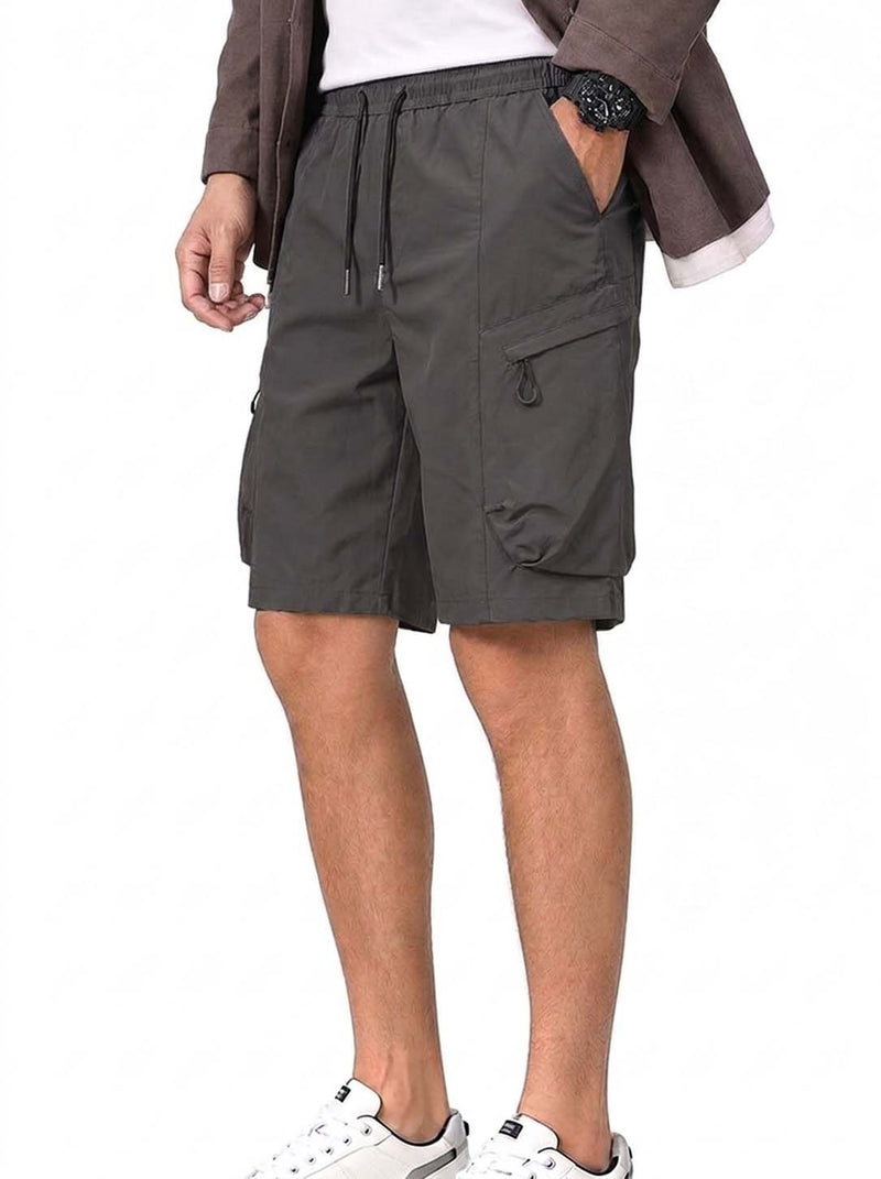Men's Premium Relaxed Fix Elastic Waist Utility Shorts