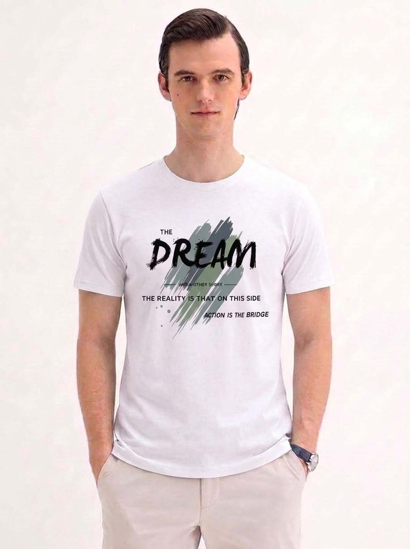 Men's Premium  Graphic Printed Round Neck T-Shirt