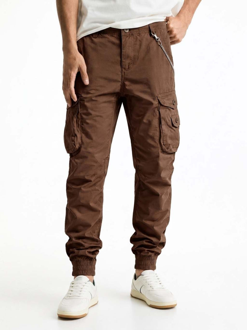 Men’s Modern Multi-Pocket Cargo Jogger Pants – Relaxed Fit