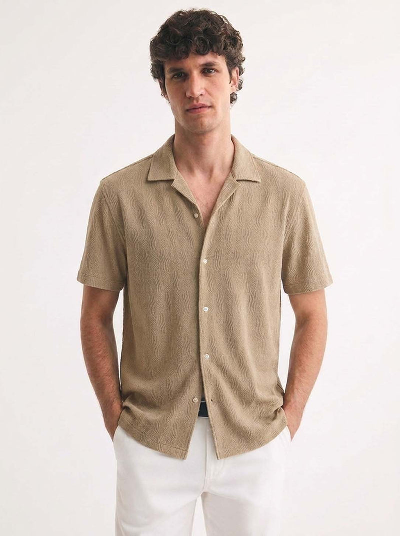 Men's Premium Textured Cuban Collar Shirt